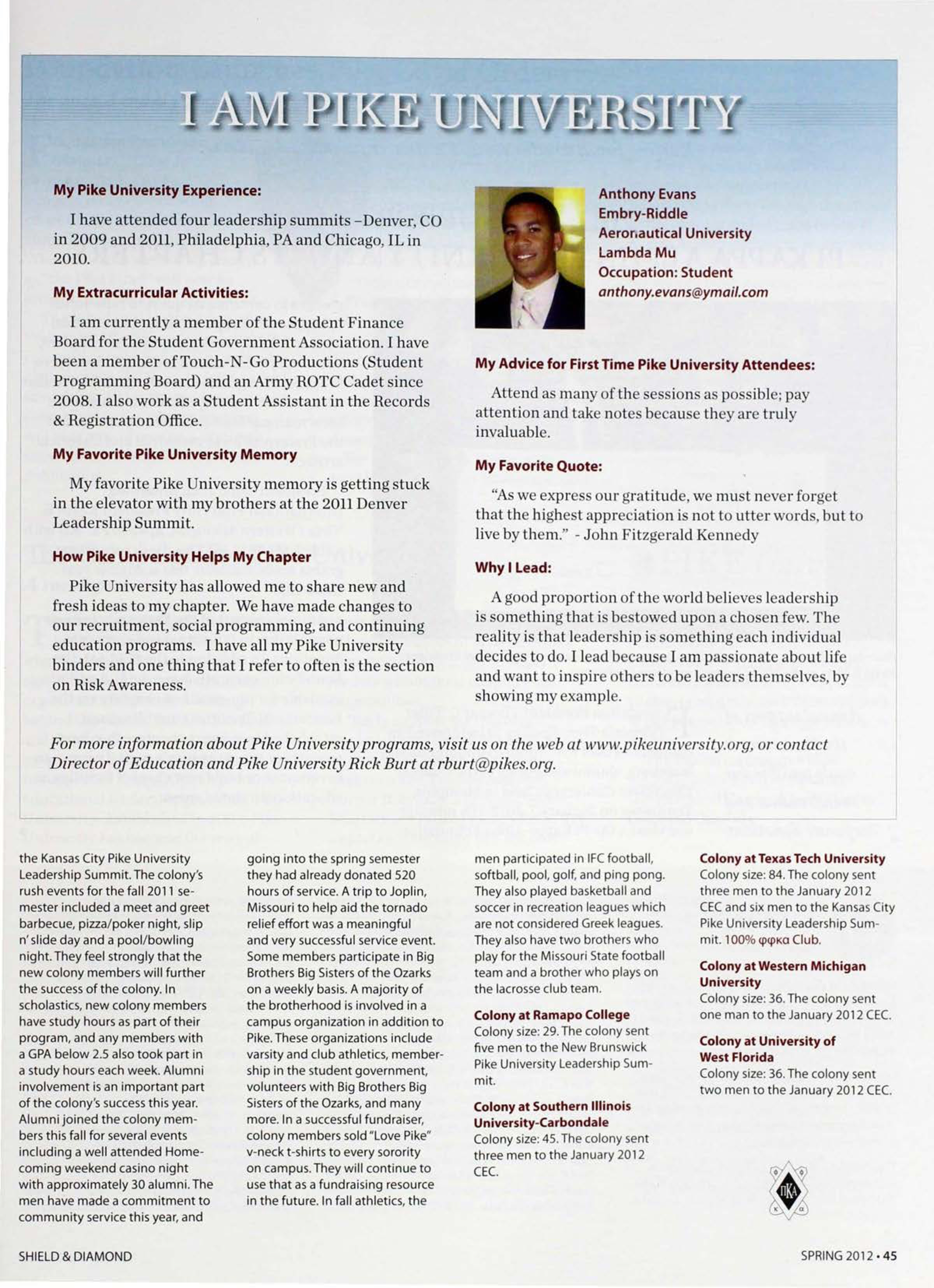 I Am Pike University, Spring 2012